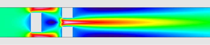 Picture of plasma shower - velocity vector